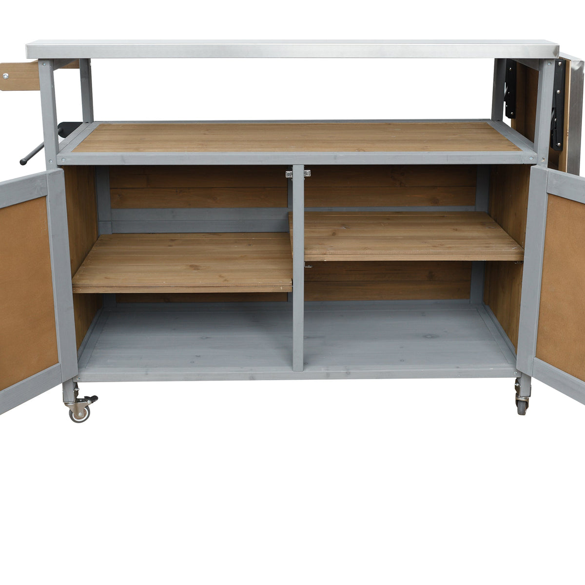 Foldable Outdoor Kitchen Island Patio Mobile Kitchen Cart