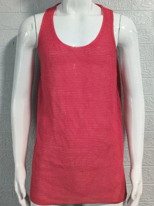 Men's Plus Size Scoop Neck Knit Tank Top