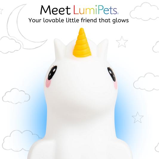 Unicorn Night Light - Soft Silicone Nursery Lamp | LumiPets®