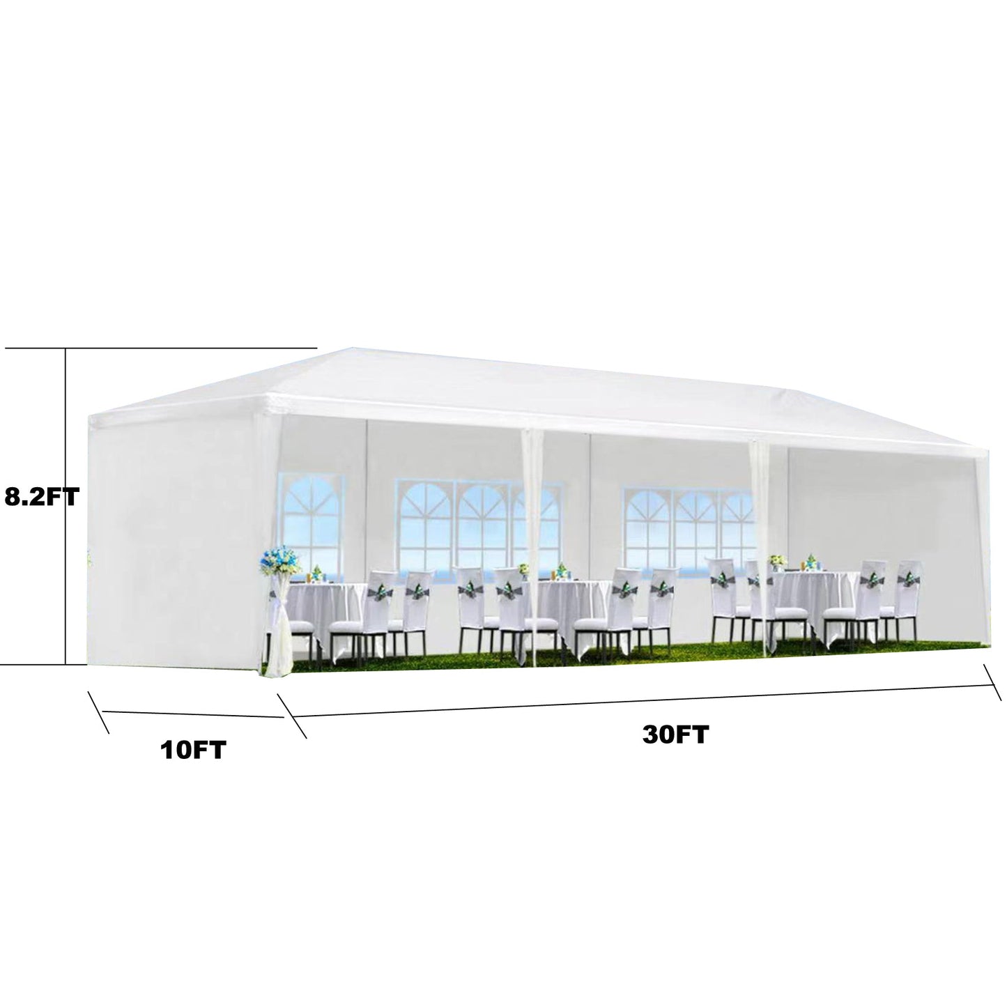10x30' Outdoor Garden Gazebo Tent Canopy