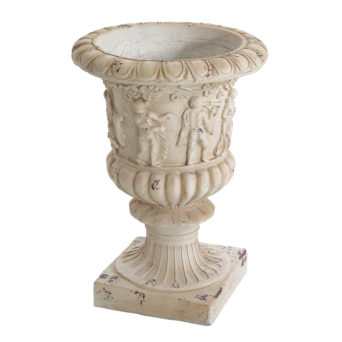 Garden Urn, Antique White, 27" H