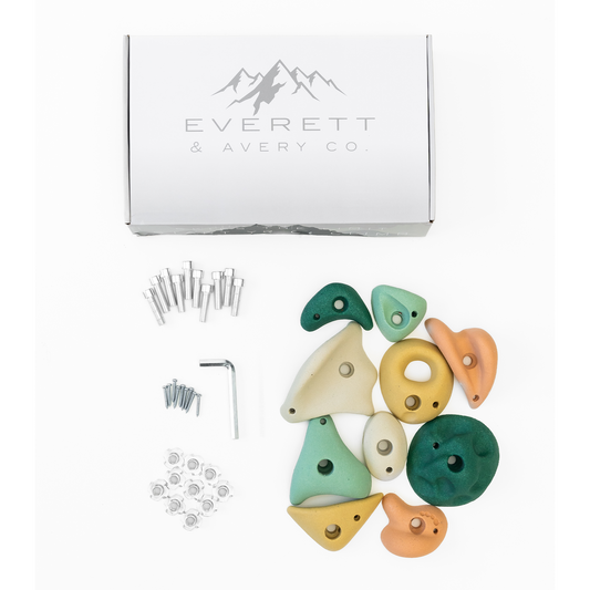 Premium Rock Climbing Holds (Earth Tones) - Indoor Climbing Wall