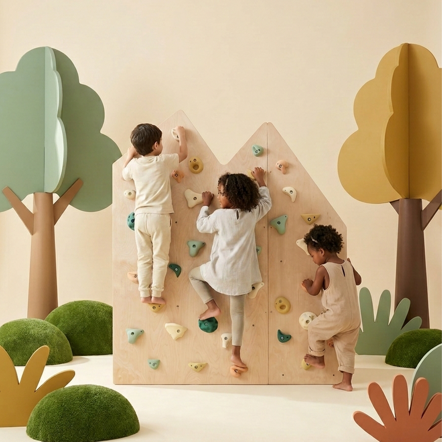 Premium Rock Climbing Holds (Earth Tones) - Indoor Climbing Wall