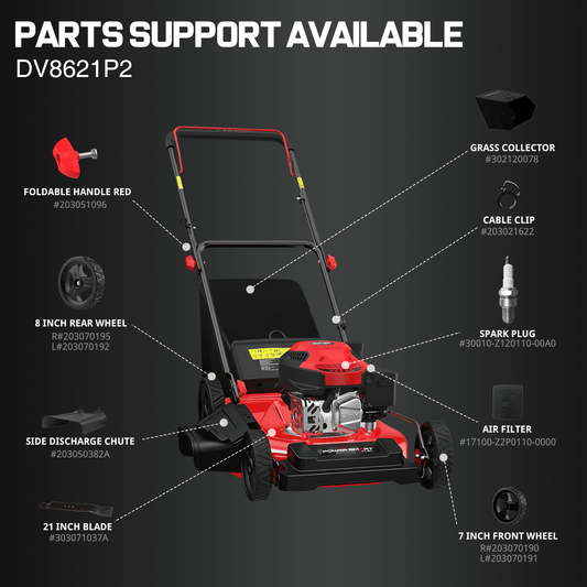 21-Inch 144cc Gas Push 3-in-1 Lawn Mower