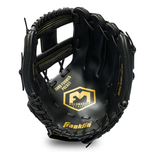 Franklin Sports Baseball and Softball Glove Field Master (11") - Black / Gold