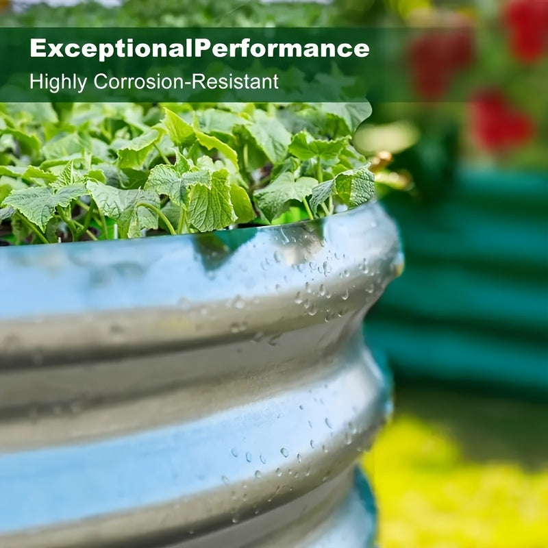 Galvanized Oval Raised Garden Bed Metal Planter Kit