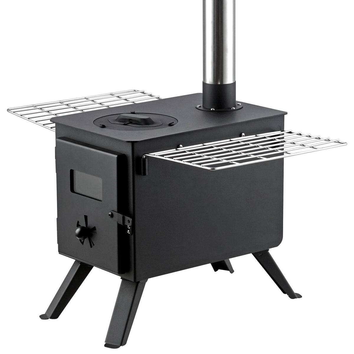 VEVOR Alloy Steel Camping Tent Wood Stove with Chimney Pipes and Gloves