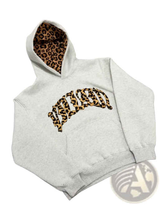 Leopard Print Hoodie and Sweatpants Set