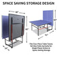 8ft Mid-Size Table Tennis Table Set