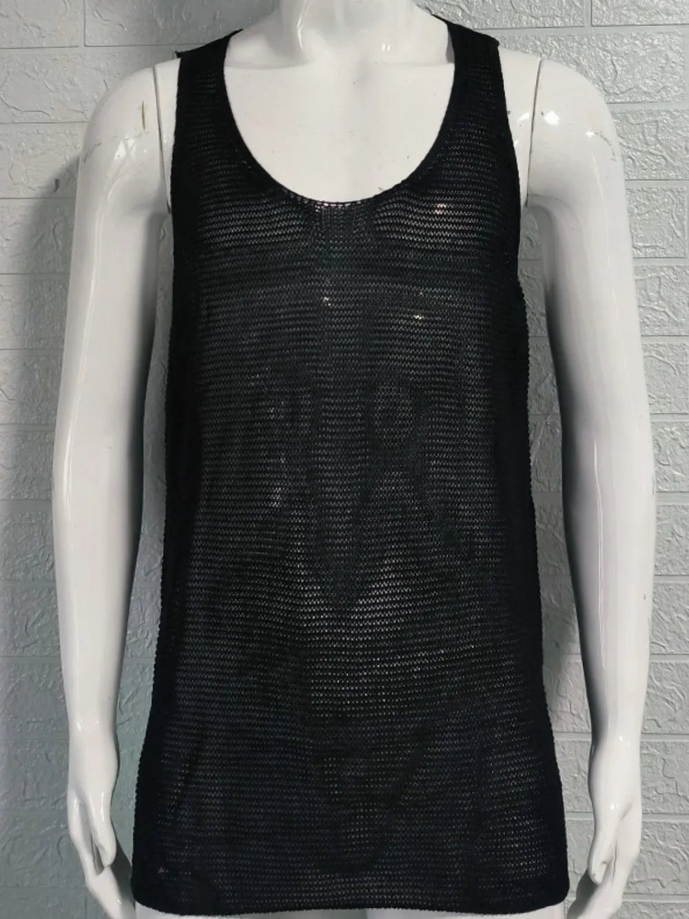 Men's Plus Size Scoop Neck Knit Tank Top