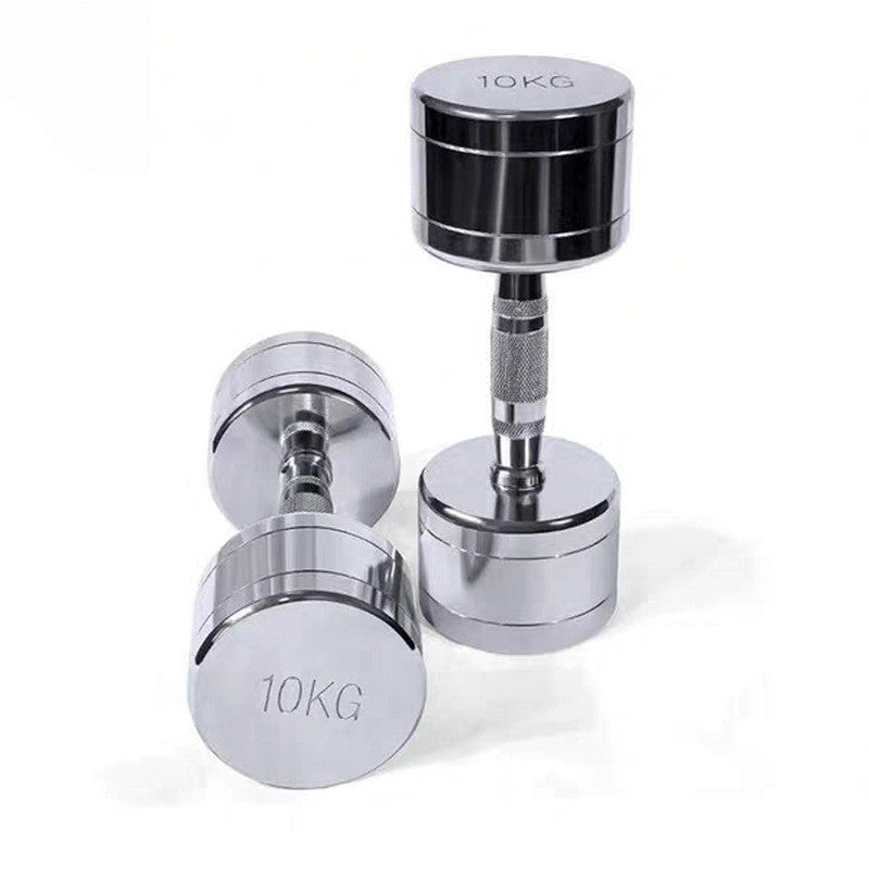 Pure Steel Electroplated Dumbbell for Home Fitness Training