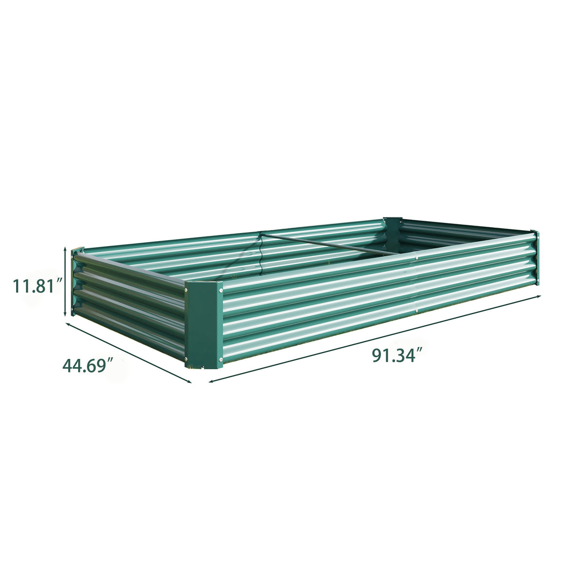 Metal Raised Garden Bed Kit with Anti-Rust Coating - Silver