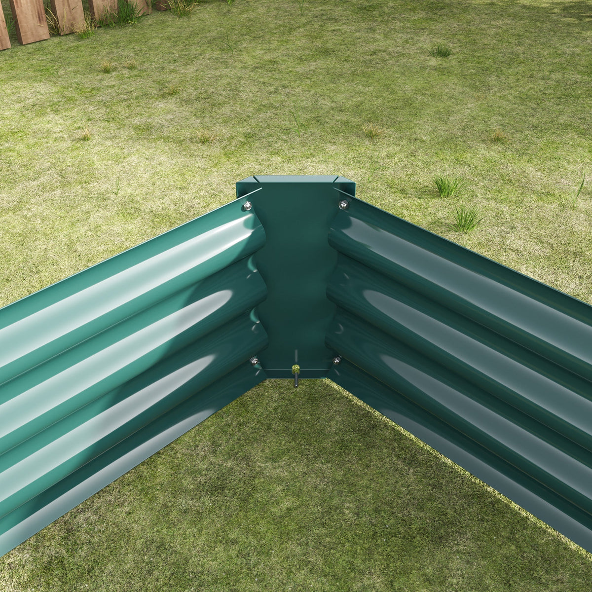 Metal Raised Garden Bed Kit with Anti-Rust Coating - Silver