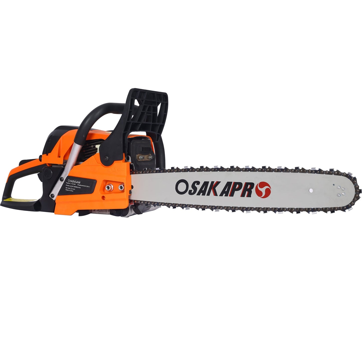 58cc Gasoline Chain Saw for Trees and Wood Cutting