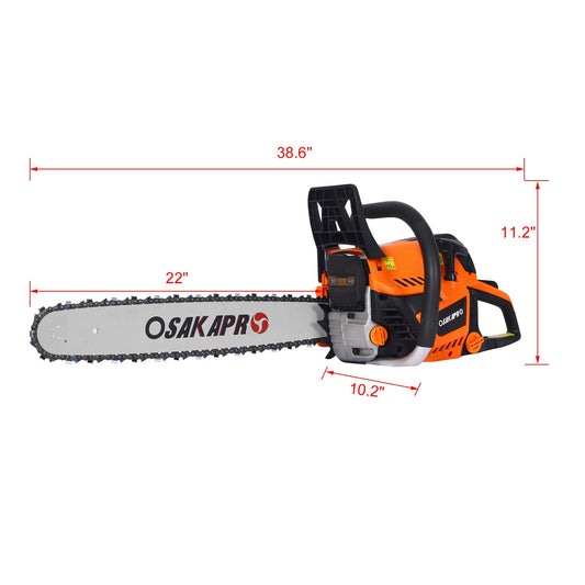 58cc Gasoline Chain Saw for Trees and Wood Cutting