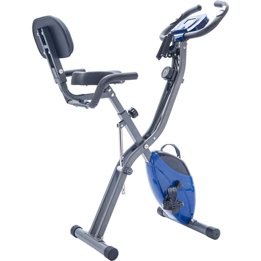 Folding Exercise Bike, Fitness Upright and Recumbent X-Bike
