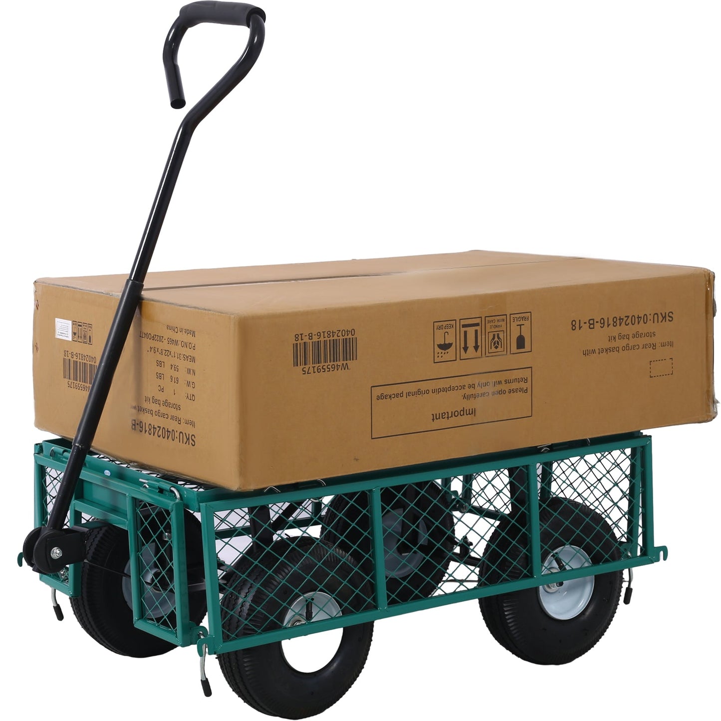 Steel Garden Cart with Removable Sides