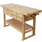 60in Workbench with 4 Drawers and Bar Clamps Set