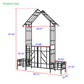Metal Garden Arch with Gate and Planter
