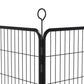 Dog Playpen, 16 Panels Pet Exercise Pen Indoor / Outdoor Fence With Anti Skid Base - Black