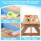 3-In-1 Kids Outdoor Wooden Picnic Table With Umbrella