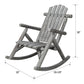 Durable Wooden Porch Rocker, Fir Log Rocking Chair