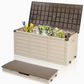75 Gallon Heavy-Duty Outdoor Deck Box – Waterproof Patio Storage Box with Hinged Lid, Lockable & Easy Assembly