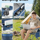500 lbs Heavy Duty Folding Camping Chair w/ Cup Holder & Cooler Bag | Portable Outdoor Beach Seat