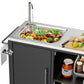 Outdoor Grill Table with Sink and Cabinet