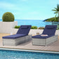 Outdoor Sofa Pe Rattan Furniture Deck Chair - Gray