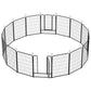 Dog Playpen, 16 Panels Pet Exercise Pen Indoor / Outdoor Fence With Anti Skid Base - Black