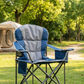 500 lbs Heavy Duty Folding Camping Chair w/ Cup Holder & Cooler Bag | Portable Outdoor Beach Seat