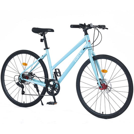 7 Speed Hybrid Bike Disc Brake 700C City Bicycle