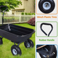 Heavy Duty Poly Garden Dump Cart – 600 lb Capacity, 10" Pneumatic Tires