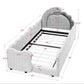 Twin Size Dinosaur-Shaped Kids Bed with Safety Guardrails