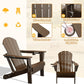 Folding HDPE Adirondack Chair with Built-In Cup Holder