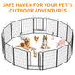 Dog Playpen, 16 Panels Pet Exercise Pen Indoor / Outdoor Fence With Anti Skid Base - Black