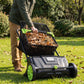 Hand Push Lawn Sweeper - 21 Inch Leaf & Grass Collector