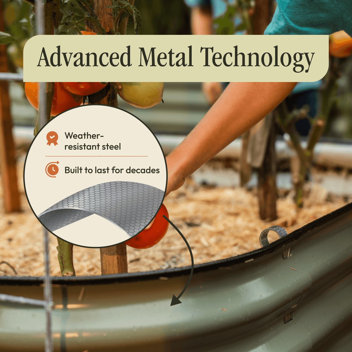 Gro-Rite Premium Metal Raised Garden Bed Kit Tool-Free