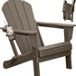 Folding HDPE Adirondack Chair with Built-In Cup Holder