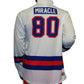 USA Hockey Officially Licensed "Miracle on Ice 1980 Team" Jersey White Lightweight 1/4 Zip Pullover-Adult