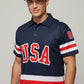 USA Hockey Officially Licensed "Miracle on Ice 1980 Team" Jersey Navy Polo Shirt