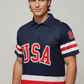 USA Hockey Officially Licensed "Miracle on Ice 1980 Team" Jersey Navy Polo Shirt