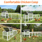 Wooden Chicken Coop with Run and Nesting Box