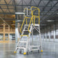5 Step 375lbs Aluminum Rolling Platform Ladder