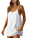 Women's Athletic Tennis Dress with Built-In Shorts