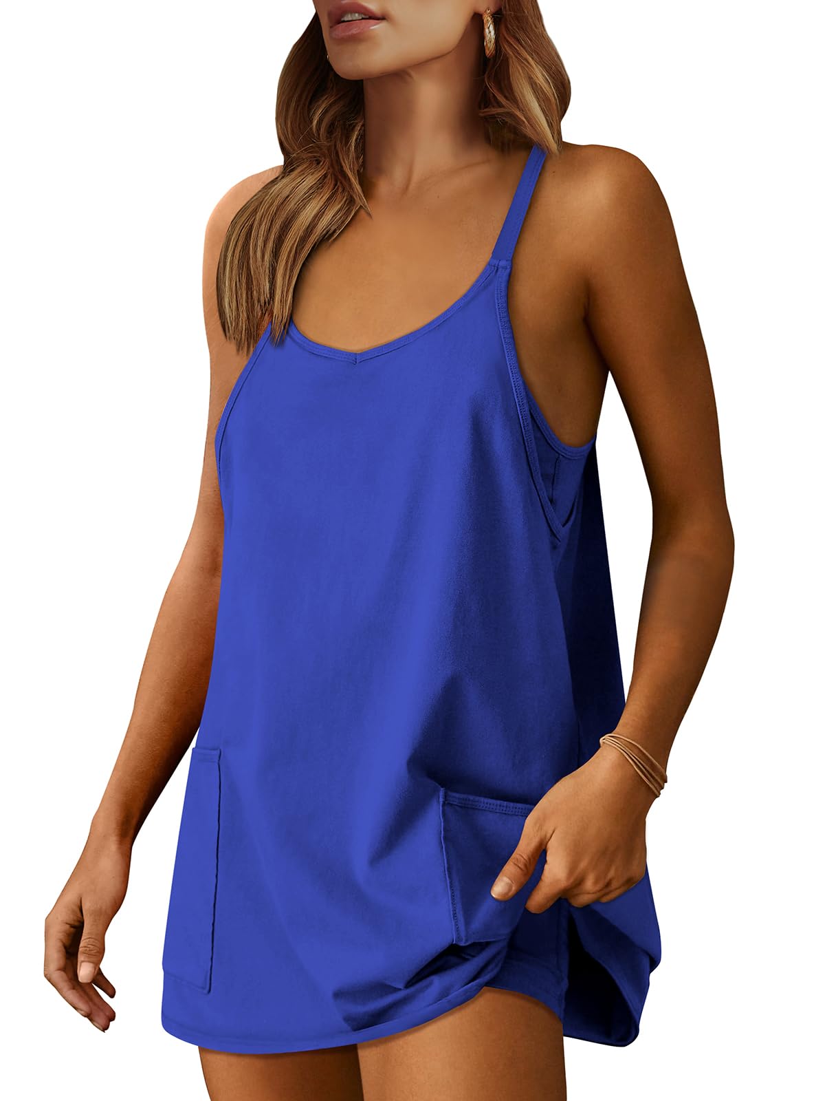 Women's Athletic Tennis Dress with Built-In Shorts
