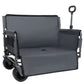 3-in-1 Convertible Folding Wagon Cart with Bench Seat & Storage