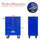 Rolling Metal Tool Chest with 5 Drawers
