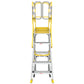5 Step 375lbs Aluminum Rolling Platform Ladder